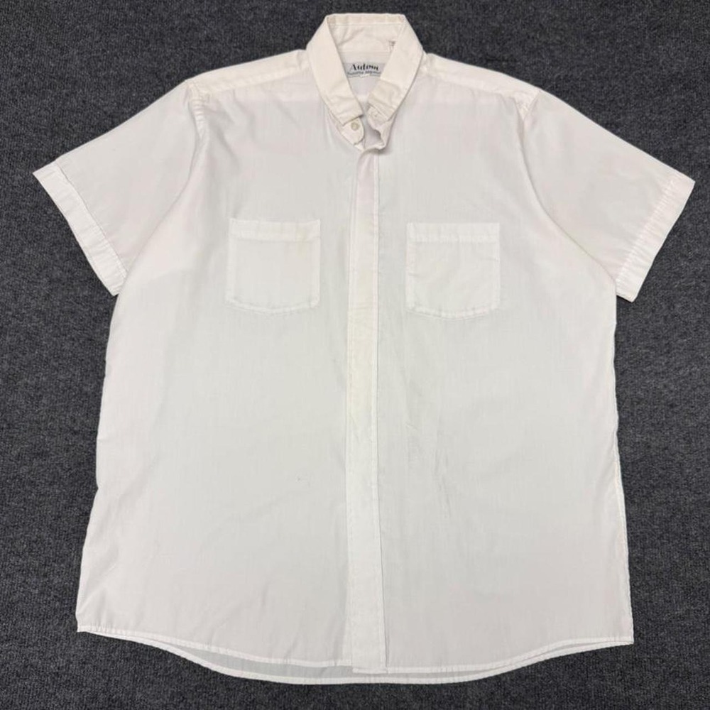 Vintage Autom Tailored Apparel White Short Sleeve Dress Shirt Mens XL Canada